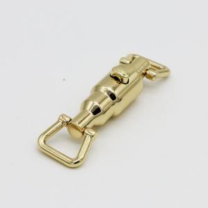 China Super design double ring buckle light gold decorative bag press button locks factory
