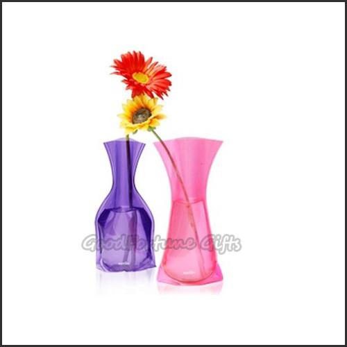 customed logo Eco Plastic folding desk portable flower vase home decor gift