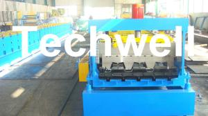 China 24 Forming Station Decking Floor Roll Forming Machine With PLC Control System factory