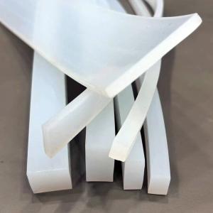 China Waterproof Anti-noise Flat Rectangular Solid Sealing 5mm Silicone Rubber Seal Strip factory