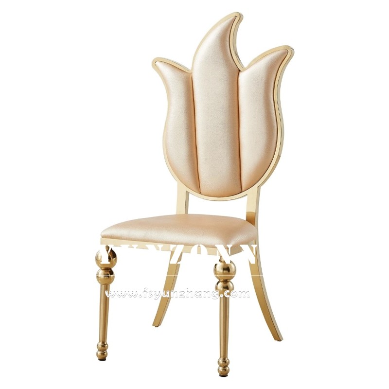 Flower Design High Back Wedding Chair Royal Furniture Chair 49X56X107cm
