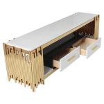 Stainless Steel Elegant TV Table Center Table Living Room Furniture With Drawer
