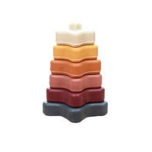 China Squeeze Play with Early Educational Learning Silicone Stacking Tower factory