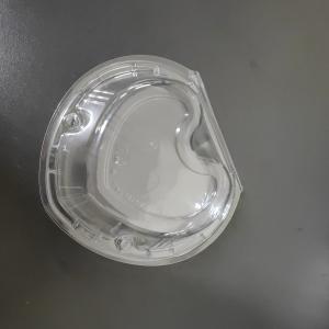 China Oem heart shaped transparent PET hinged clamshell cherry tomato berry perforated plastic packaging on sale