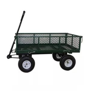 China Metal Heavy Duty Folding Steel Outdoor Beach Mesh Garden Tool Cart with Qingdao Port factory
