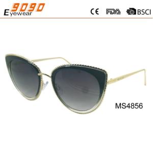 China Hot Sale Mirrored gray Metal Sunglasses , UV 400 protection lens,suitable for women and men factory