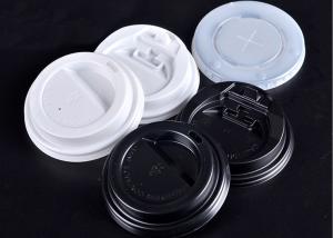 China PP Plastic Paper Cups Lids Biodegradable With Dome / Flat Shapes factory