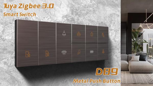 China Tuya Zigbee 3.0 Wall Switch Smart Light Switch Module Metal Panel factory