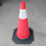 White Reflective Tape Black Base 1m EVA Road Traffic Cone