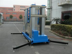 China 22 M Aluminum Alloy One Man Lift Motor Driven Blue For Window Cleaning factory