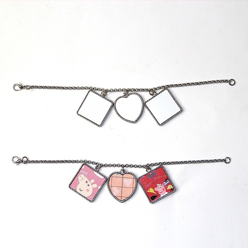 Personalized Sublimation Blank Bracelet For Women And Man Charm Bracelet Zinc Alloy