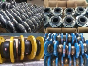 China DN500 Flanged Connector Coupling Pipeline Single Ball Bellows Compensator EPDM NBR Flexible Rubber Expansion Joint factory