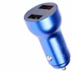 Two-in-one metal material car charger quick charge 3.0+5v 2.4a