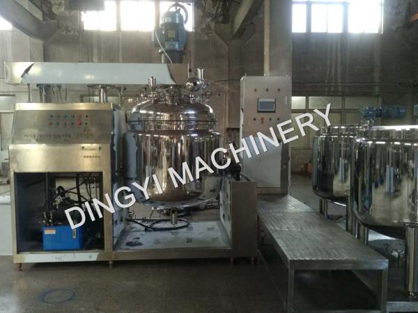 Steam Heating Vacuum Emulsifying Mixer , SS316L Cosmetic Cream Mixers With PLC