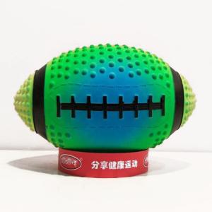 Oval Soccer 5 Inflatable Playground Ball Rainbow Colored Antiwear