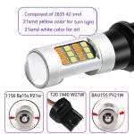 2835 42SMD Double Color Led Brake Light Turn Signal 7440 T20 CANBUS To Prevent