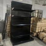 Factory Customized Size Thickness Color black store shelves shelving display