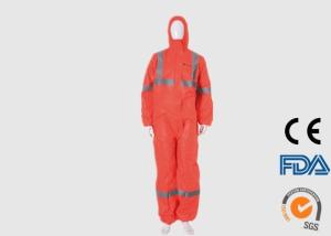 China Dust Proof Disposable PPE Coveralls For Road / Building Work Environment factory