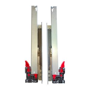 China Soft Close Three Section Hidden Rebound Drawer Slide for Furniture or Office Drawers factory