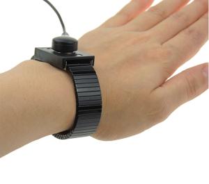 China Anti Allergic 6'' Cable Adjustable 2*21cm Band Electrostatic Wrist Strap factory