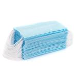 Blue Earloop Pleated Disposable Protective Mask Non Woven Adjustable Nose Piece