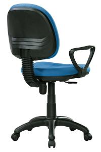 China Economic High Back Fabric Office Chairs With Arms And Wheels PP FOOT factory