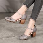 S291 Manufacturers Pure Color Simple And Versatile Fashion Leather High Heels