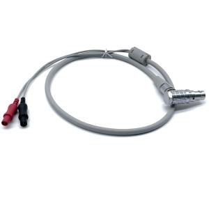 China Stainless Right Angle 1B 16 Pin Male Connector Medical Electrode Cable Custom factory