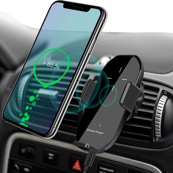 Wireless Car Charger Mount, 10W/7.5W Fast Charging, Adjustable Gravity Air Vent