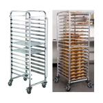 Hotel Restaurant Stainless Steel Tray Rack Trolley Pan 400*600mm Bakery Oven
