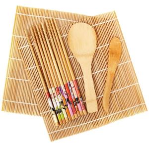 China OEM Japanese Bamboo Rolling Mats At Home Sushi Kit with Chopsticks Knife factory