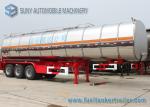 Ellipse Steam Heat Bitumen Tank Trailer , 28000L 2 Axle Semi Truck Trailer