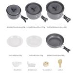 Outdoor Pots And Pans Portable 5 - 6 People Aluminum Alloy Cookware Set