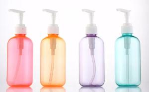 China BPA Free Plastic Dispenser Pump Bottle For 5 Star Hotel 250Ml Orange Blue factory