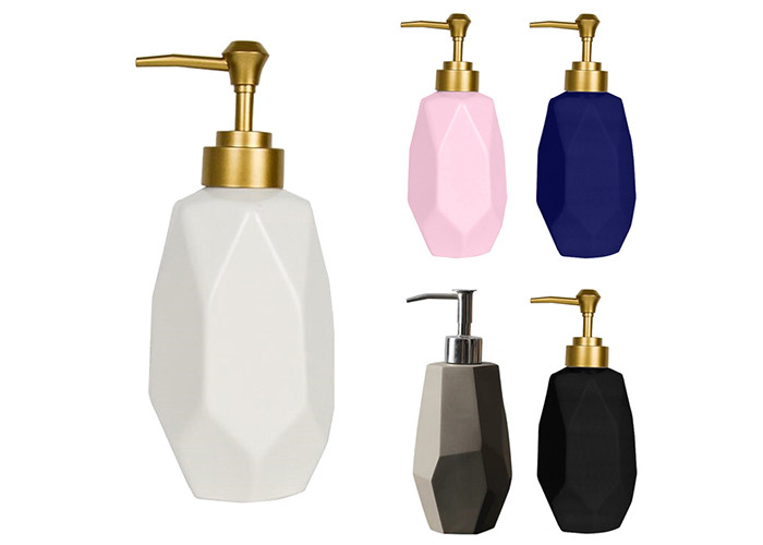 350ml Shampoo Glass Bottle Glass Pump Bottle Custom Logo SGS / FDA Certification
