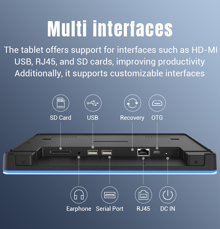 10.1 Inch Android Meeting Room Tablet with LED Light Bar Wall Mount