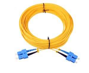 China 10m 20m 30m SM Duplex SC FTTH Optical Fiber Patch Cord factory