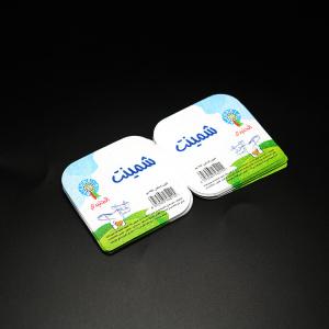 China 75.5mm Yogurt Foil Lids Anti Acid 0.038mm Die Cut Square Lids factory