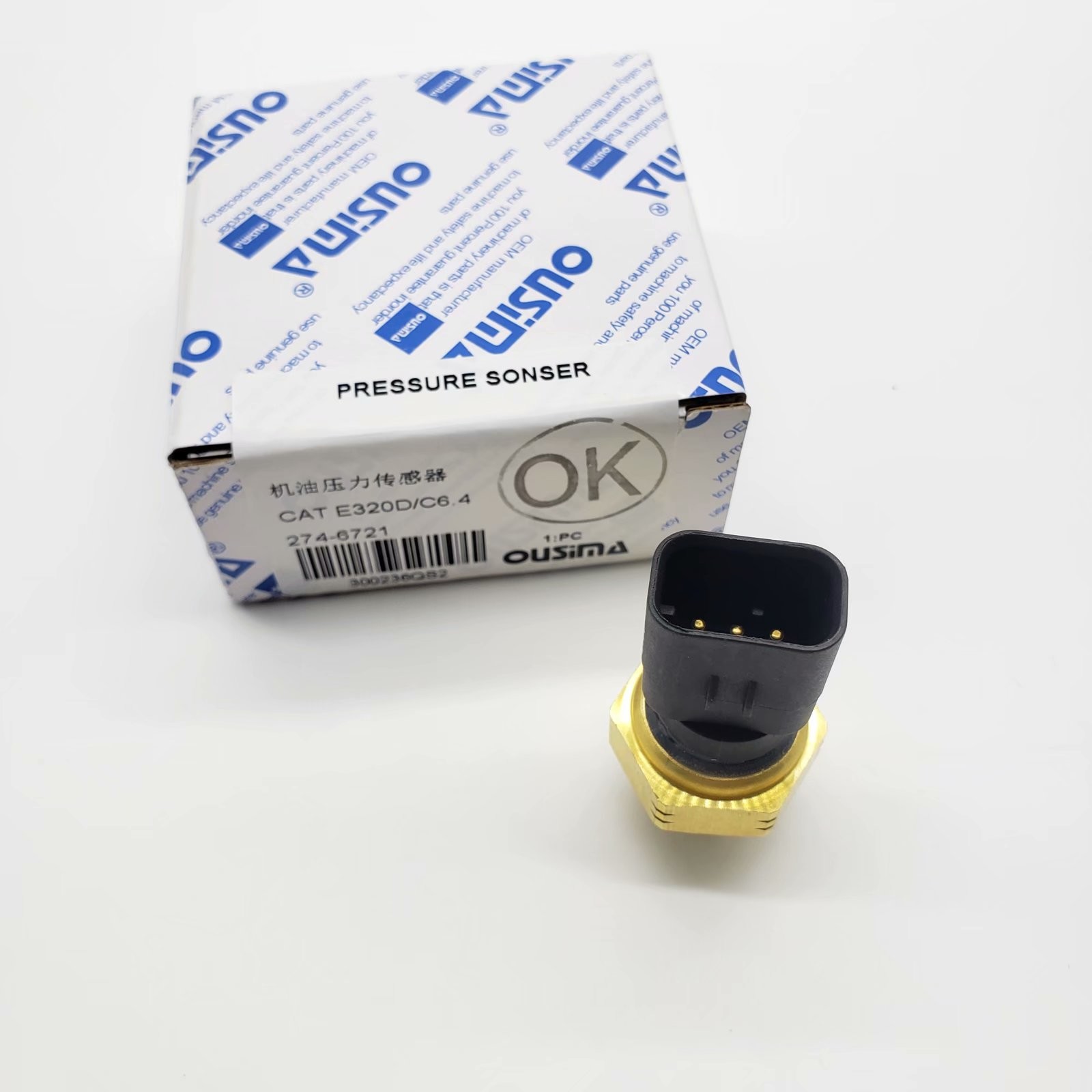 OUSIMA 2746721 Common Rail Oil Pressure Sensor 274-6721 For E320D C6.4