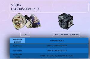 China Phoenix SHP307OB Projectors Bulbs For ELPLP71 ELPLP74 ELPLP75 ELPLP78 ELPLP79 ELPLP85 ELPLP87 ELPLP88 ELPLP89 ELPLP91 factory