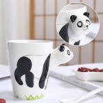 Customized Cute Ceramic Coffee Mugs 3d Animal Pattern For Gift