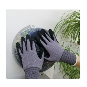 China Labour Protective Microfinish Palm Nitrile Dipped Gloves For Automotive Industry And Transportation factory