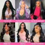 Ready to Ship Brazilian Virgin Hair Body Wave 180% Preplucked 13x4 Transparent