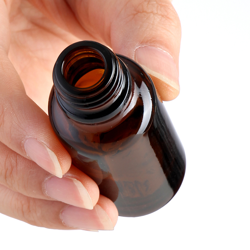10ml 20ml 30ml Brown Essential Oil Glass Bottle with Bamboo Cover Base Material Glass