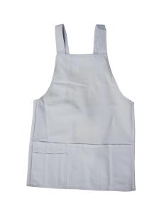 China 195G Polyester 80% Cotton 20% Chef Works Bib Apron Light Blue With Buttons factory