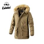 Winter Warm Water Proof Long Plus Size Utility Cotton Men Parka Coat Plus Size