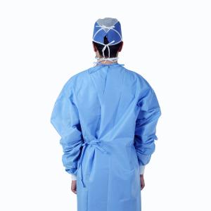 China Anti Static Disposable Surgical Gowns Disposable Lab Coat Long Sleeves factory