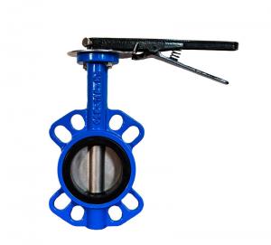 China Lever Ductile Iron Butterfly Valve Double Flanged API 598/EN 12266-1 Test Standard factory