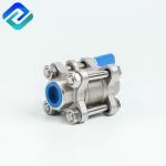 PN63 1000PSI PN63 3PC Ball Valve 2 Inch Lost Wax Casting