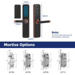 High Security Smart Digital Keyless Lock Aluminum Alloy Material
